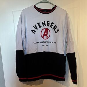 Marvel Black and White Graphic Tee with Red Accents